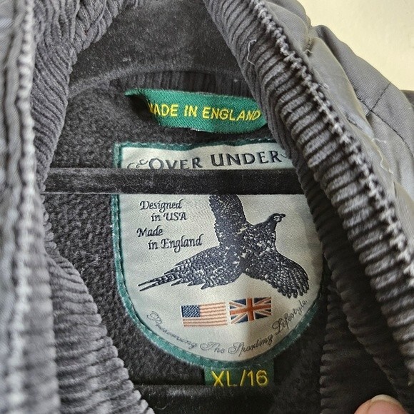 Over Under black quilted fleeced lined jacket size xl 16 - Picture 6 of 9